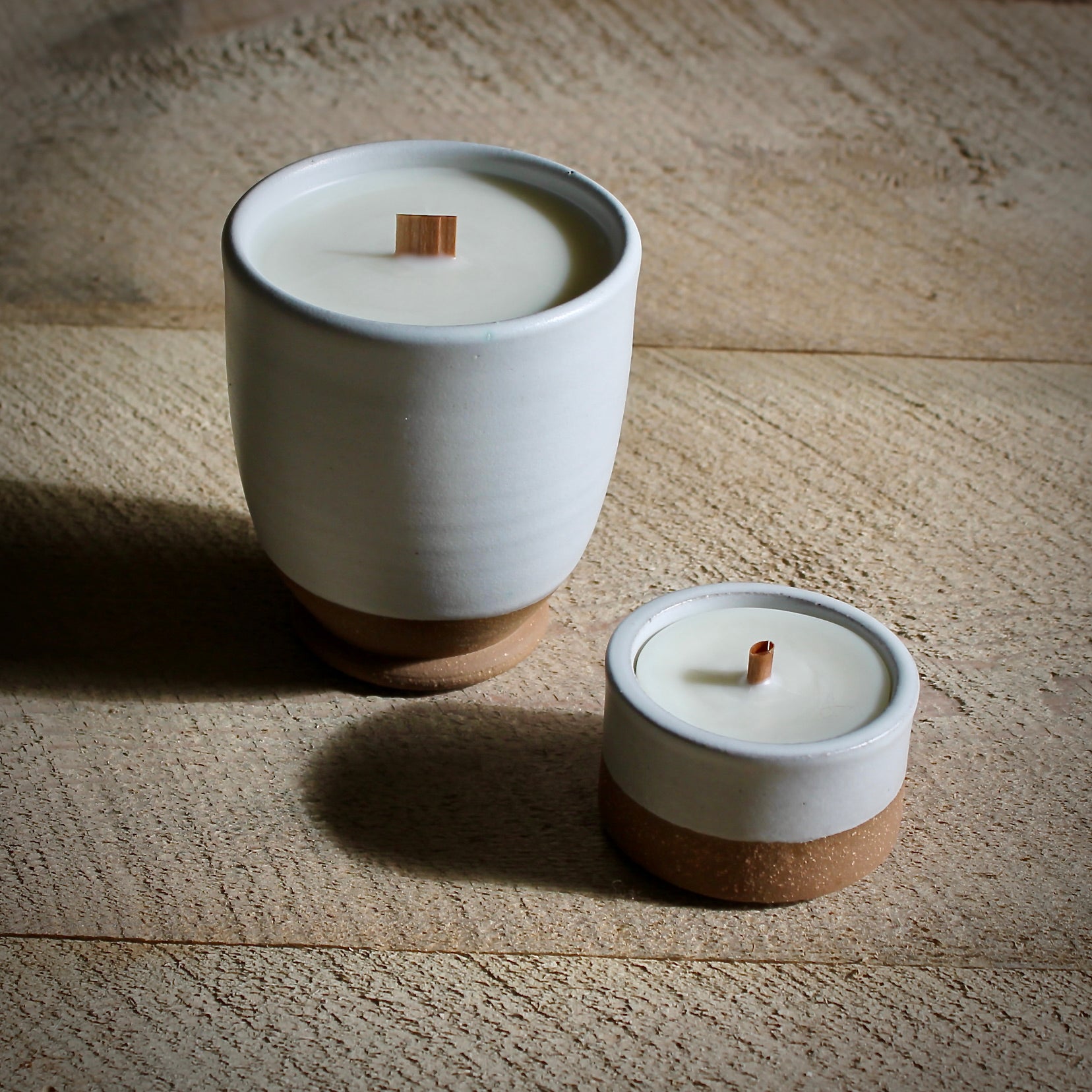 Handmade ceramic candle holder