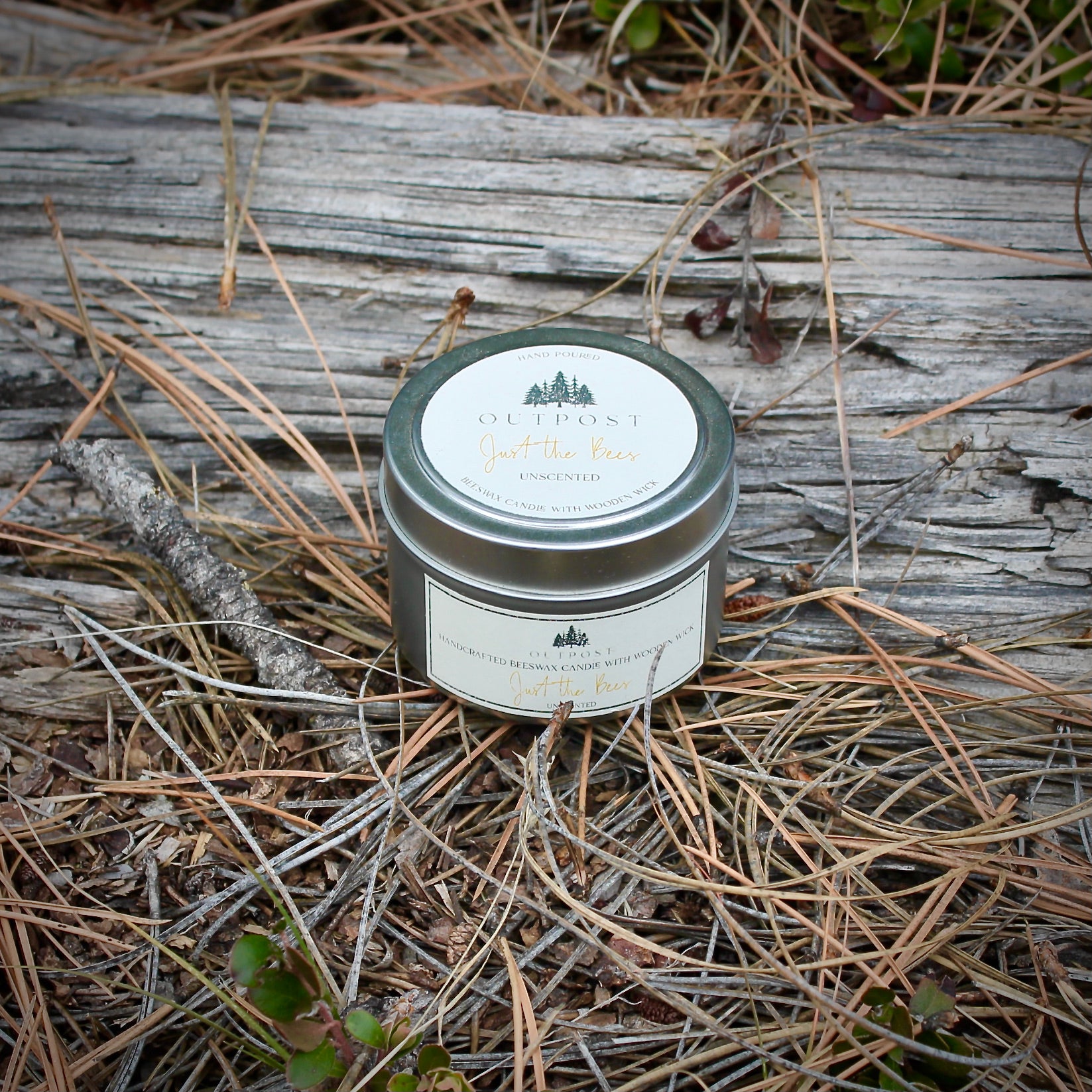 The Traveler- Unscented Beeswax Candle Tin
